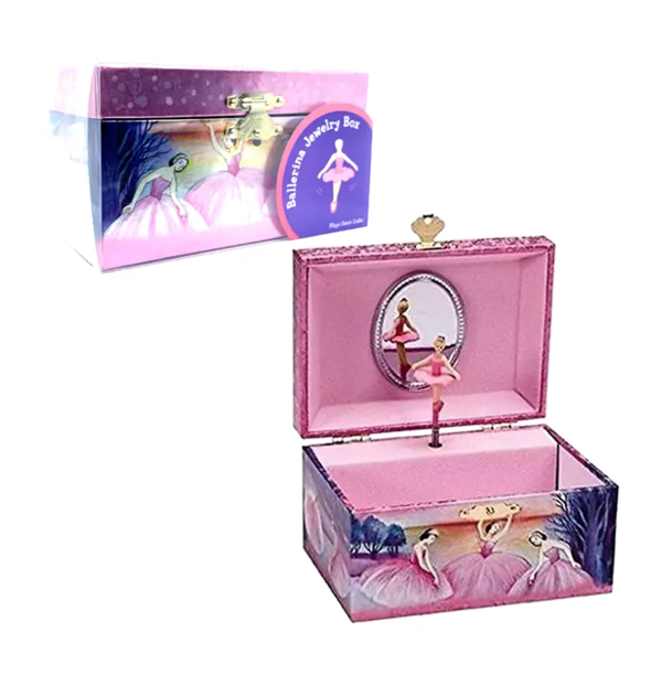 NEW - Schylling Pink Ballerina Musical Jewellery Box