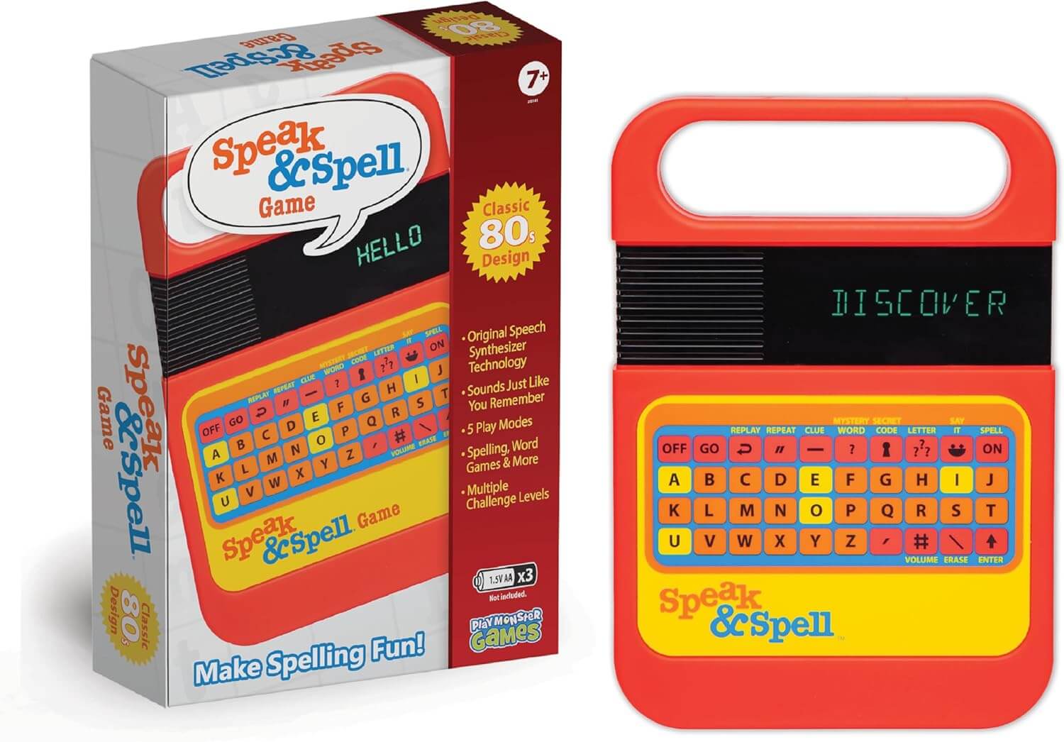 NEW - Play Monster Games Retro Speak and Spell Electronic Game