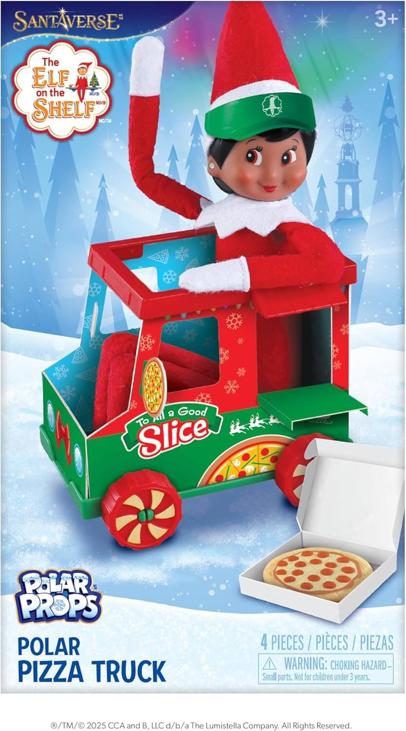 NEW - Elf on The Shelf Polar Pizza Truck Prop