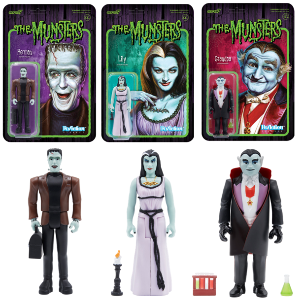 NEW - Super 7 The Munsters Lily & Herman Munster Action Figures