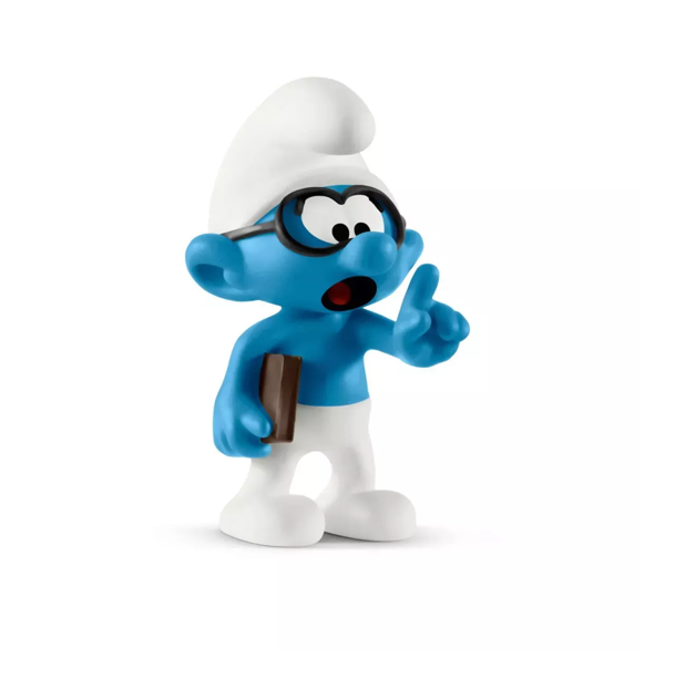 NEW Schleich - SMURFS: Brainy Smurf Figurine