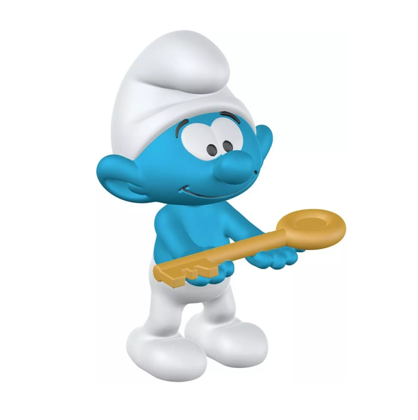 NEW Schleich - SMURFS: Smurf with Key Figurine