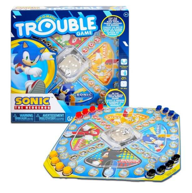 Hasbro - Trouble Sonic The Hedgehog Edition Pop-O-Matic Board Game