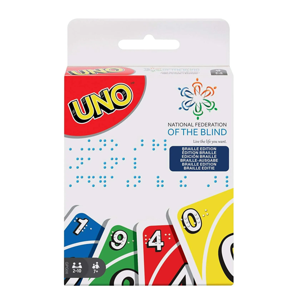 NEW Mattel UNO Card Game - Braille Edition