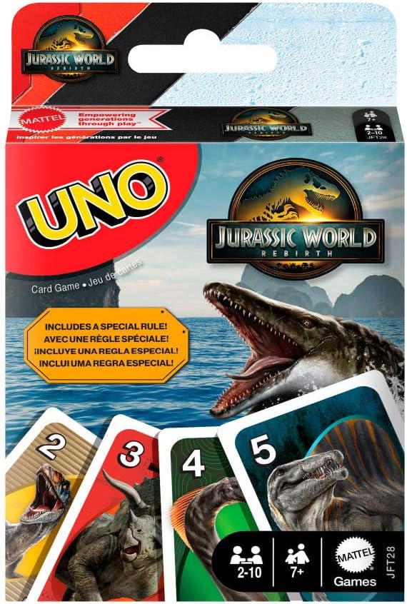 NEW Mattel - UNO Mattel Jurassic World Edition Card Game