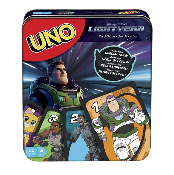 NEW Mattel - UNO Disney Pixar Lightyear Edition Card Game in Tin Collectors Box