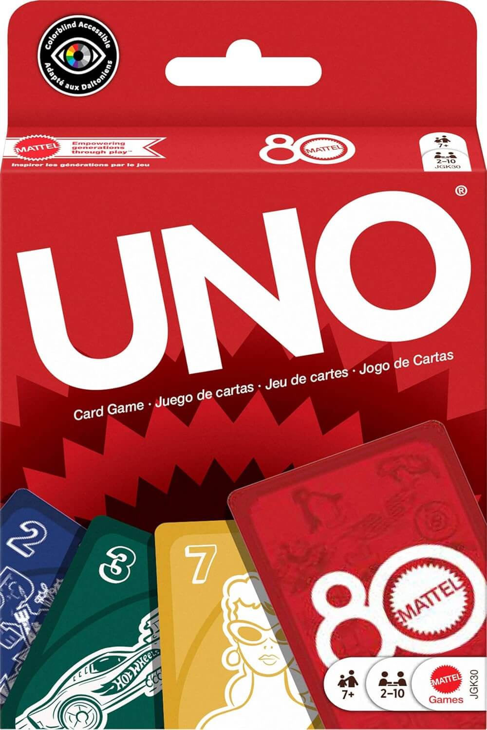 NEW Mattel - UNO Mattel 80th Anniversary Edition Card Game