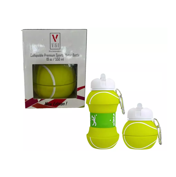 NEW - V & I Collapsible Tennis Ball Sports Water Bottle