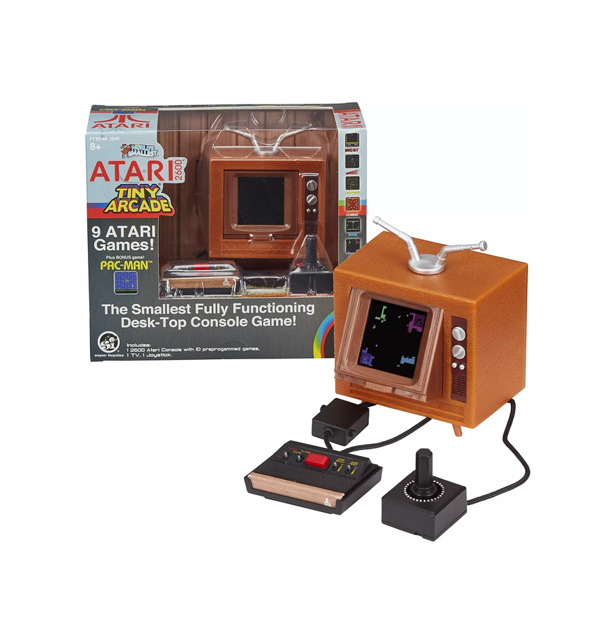 NEW - World's Smallest Tiny Arcade Atari 2600 with 10 Classic Arcade Games Inc