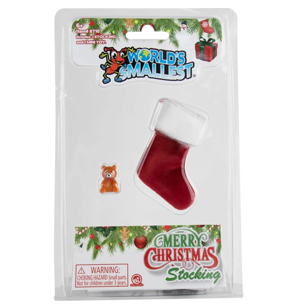 NEW - The Worlds Smallest Christmas Stocking & Mini Toy