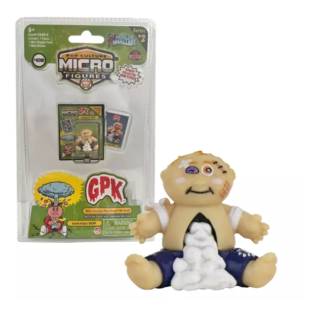 NEW - World's Smallest Garbage Pail Kids Micro Figure with BONUS Mini Sticker