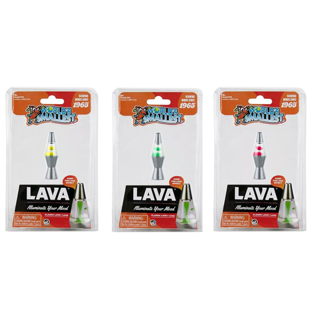 NEW - The Worlds Smallest Lava Lamps (Set of 3)