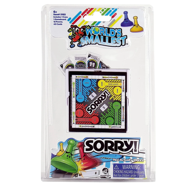 NEW - The World's Smallest Sorry! Board Game